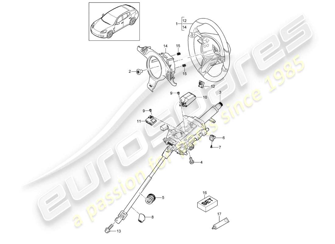 a part diagram from the porsche panamera parts catalogue