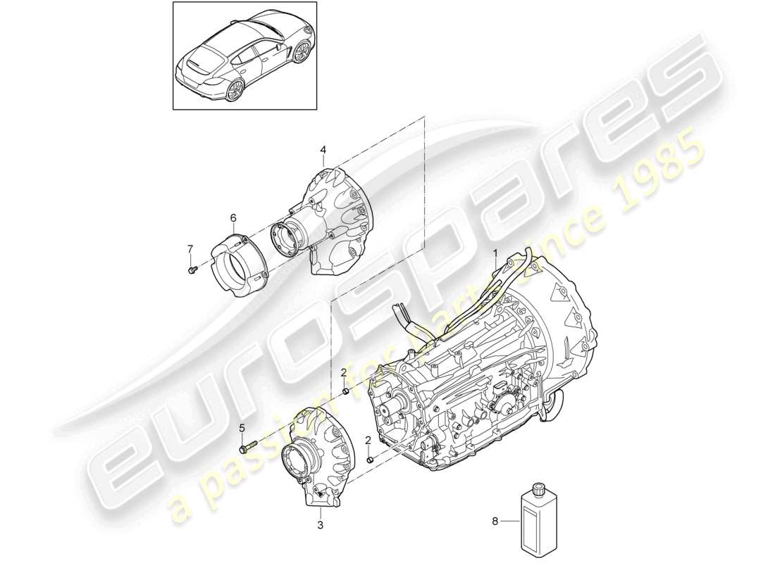 a part diagram from the porsche panamera parts catalogue