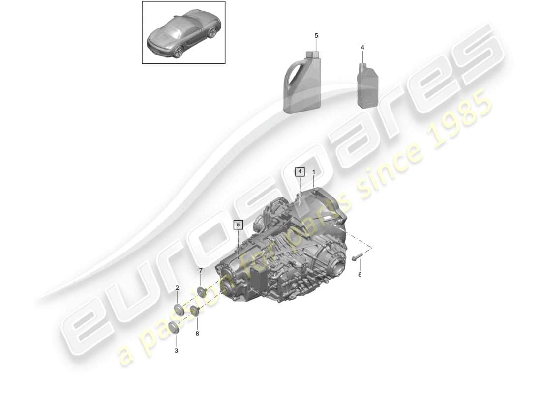 a part diagram from the porsche 2013 (981 boxster) parts catalogue