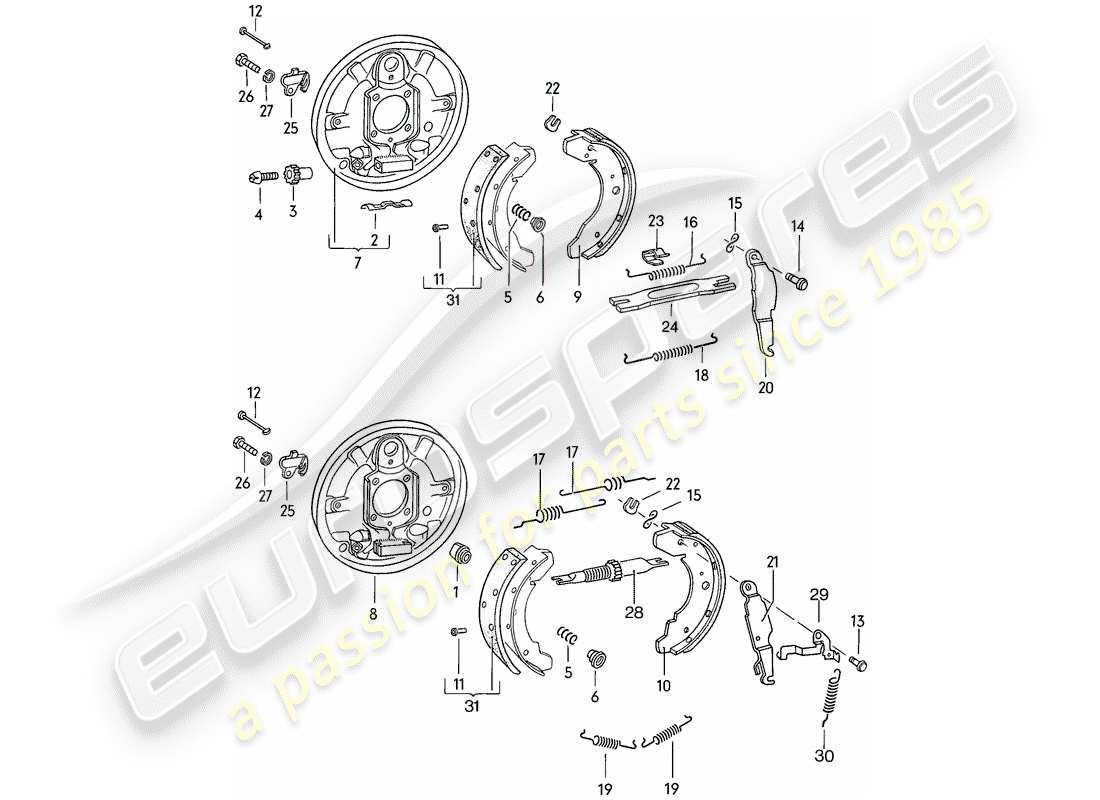 a part diagram from the porsche 1976 (924) parts catalogue