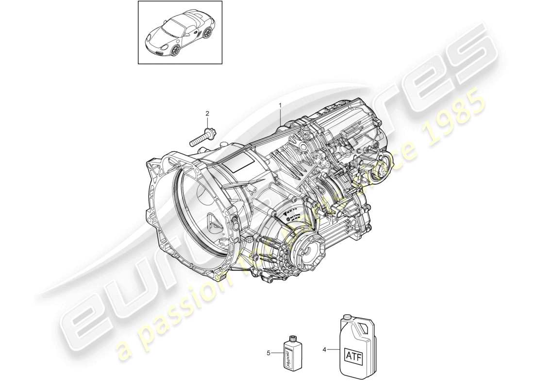 a part diagram from the porsche 2011 (987 boxster) parts catalogue