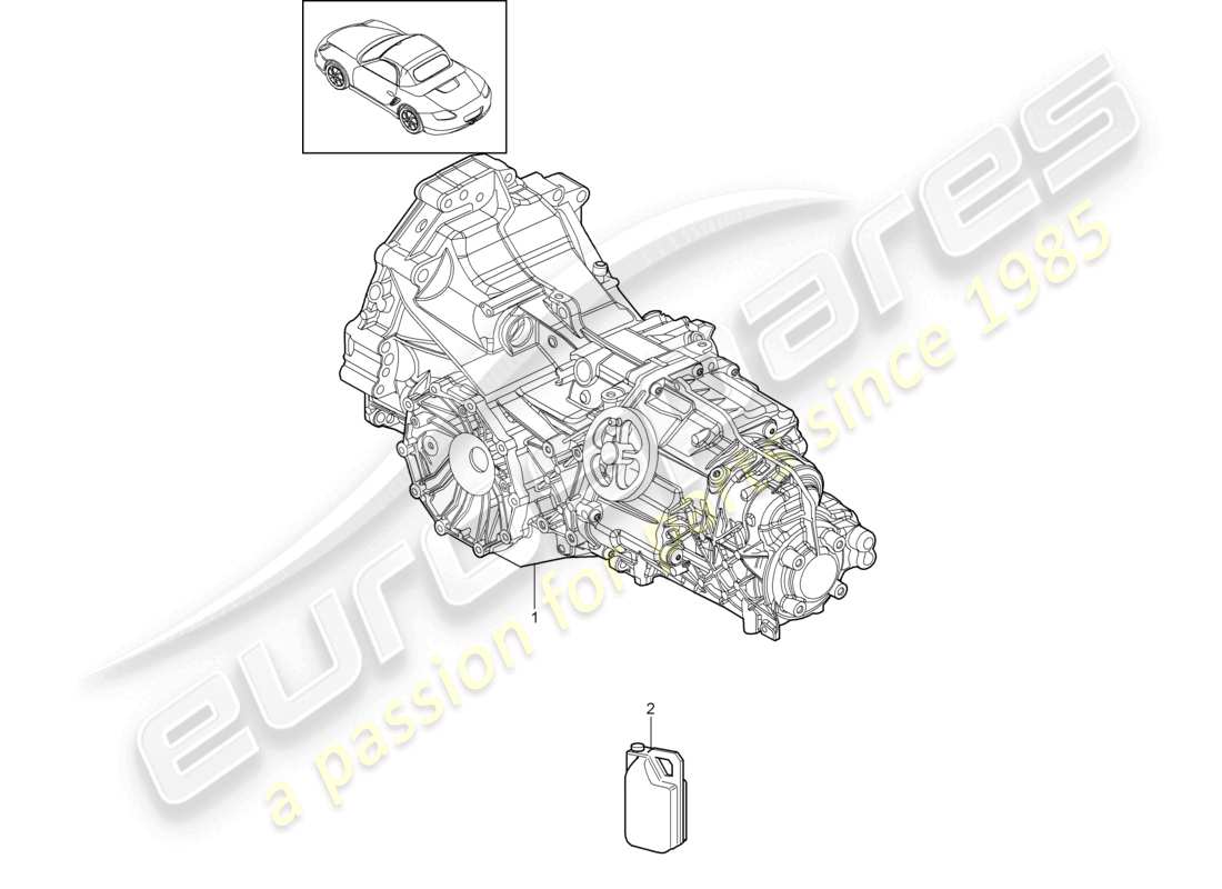 a part diagram from the porsche 2011 (987 boxster) parts catalogue