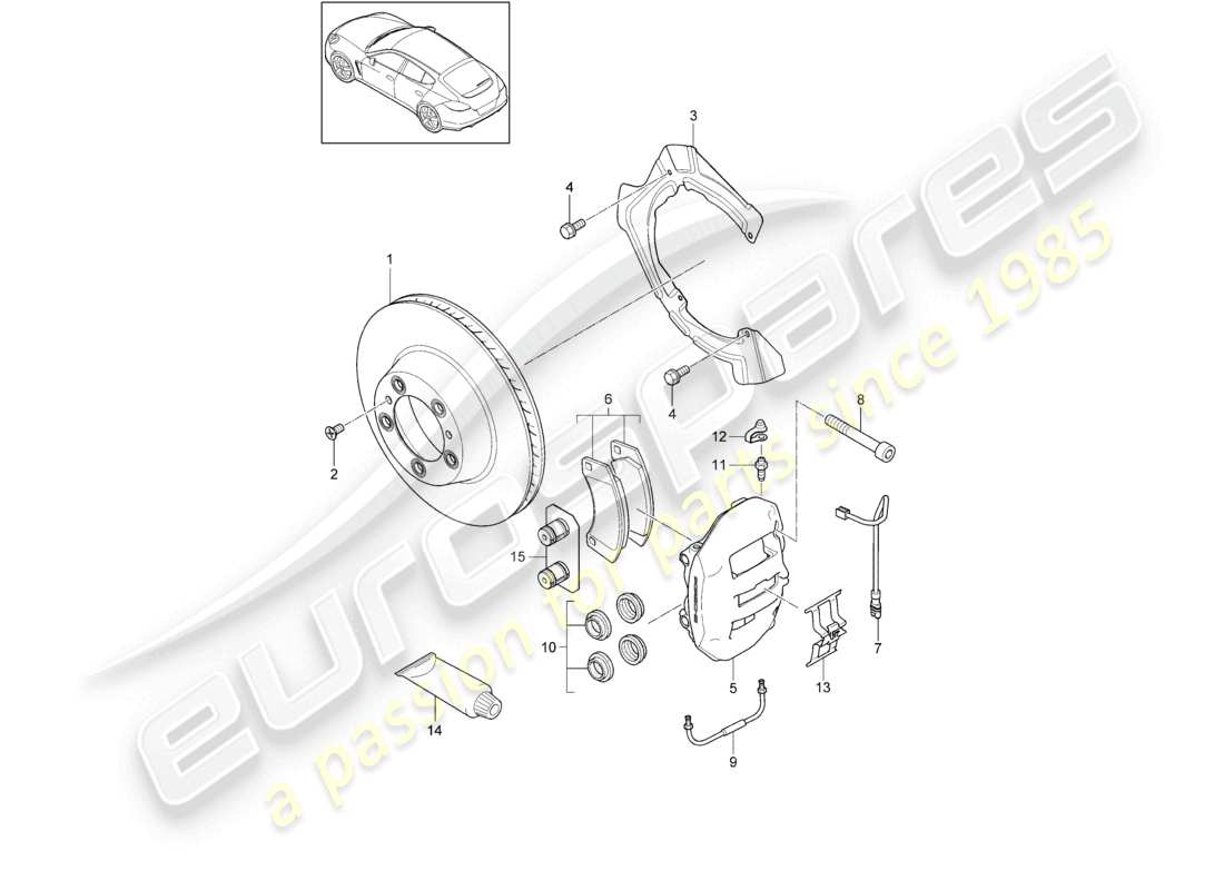 VIEW PARTS DIAGRAMS FROM THE PORSCHE PANAMERA PARTS CATALOGUE a part diagram from the porsche panamera parts catalogue