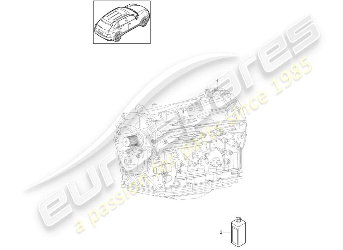 a part diagram from the porsche 2014 (cayenne e2 92a) parts catalogue