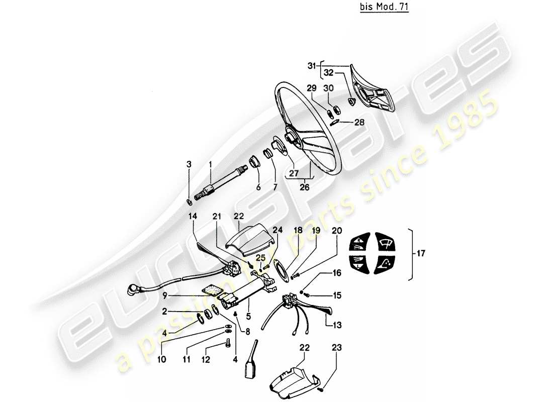 a part diagram from the porsche 914 parts catalogue