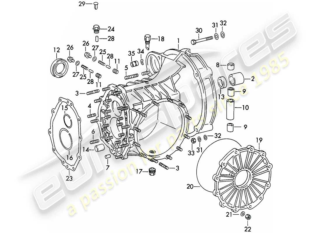a part diagram from the porsche 911 parts catalogue