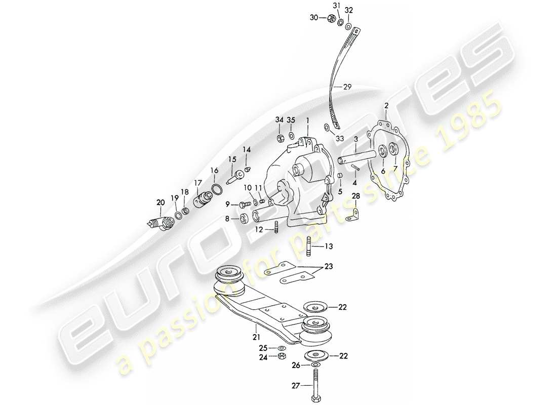 a part diagram from the porsche 1973 (911) parts catalogue