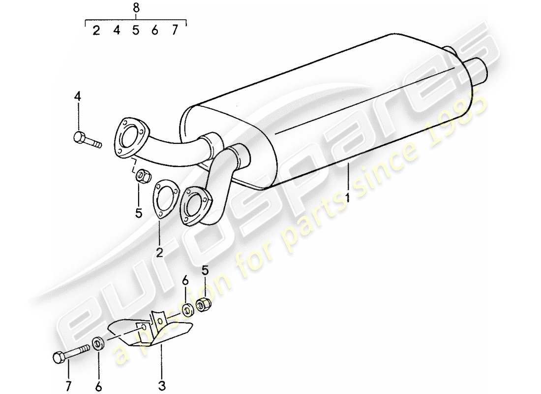 a part diagram from the porsche 1991 (928) parts catalogue