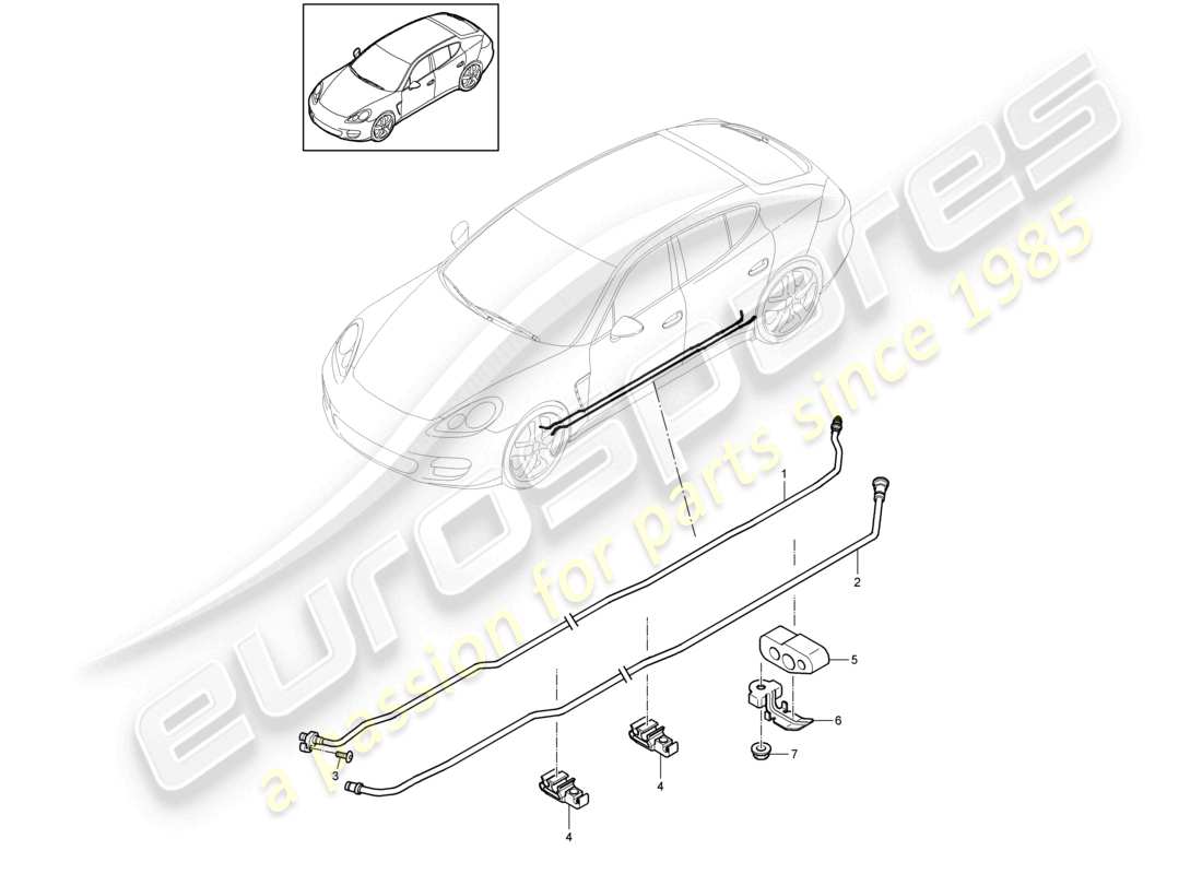 a part diagram from the porsche panamera parts catalogue