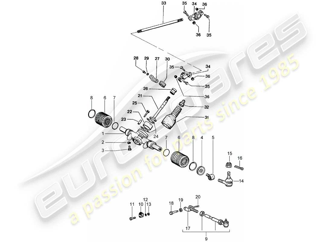 a part diagram from the porsche 1972 (914) parts catalogue