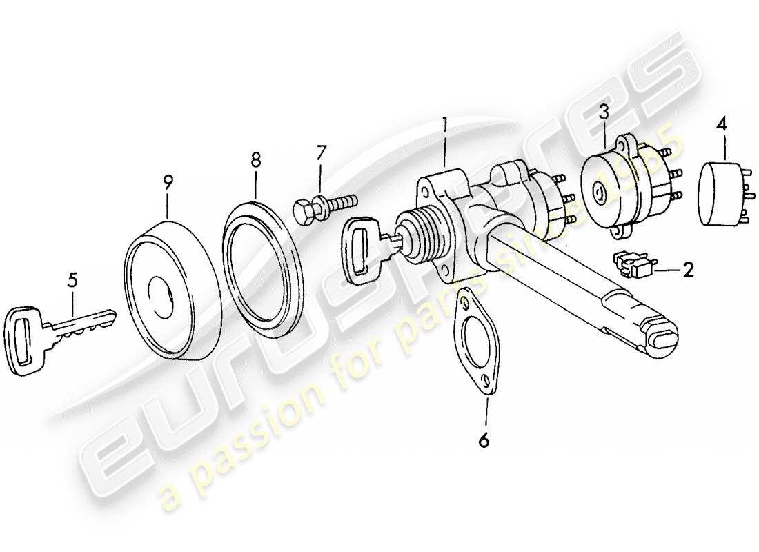 a part diagram from the porsche 911 parts catalogue