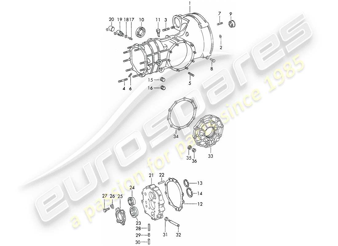 a part diagram from the porsche 1970 (911) parts catalogue