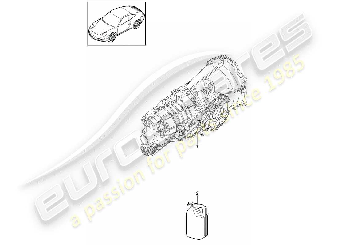 a part diagram from the porsche 2009 (997-2) parts catalogue
