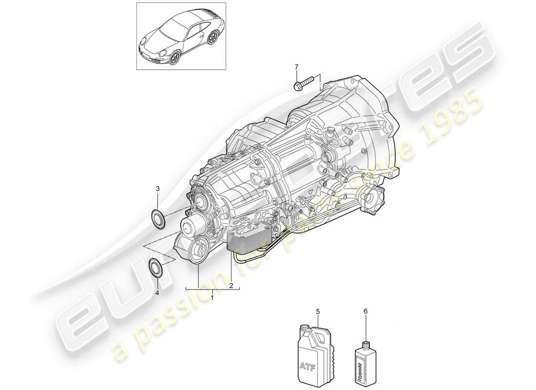 a part diagram from the porsche 2009 (997-2) parts catalogue