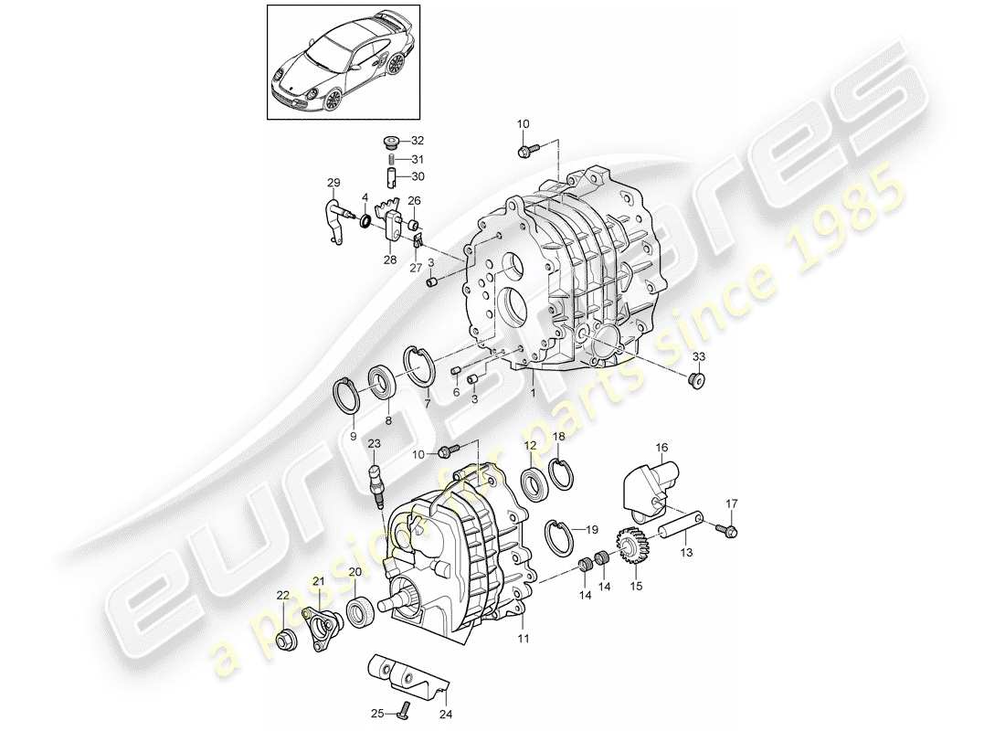 a part diagram from the porsche 997 parts catalogue