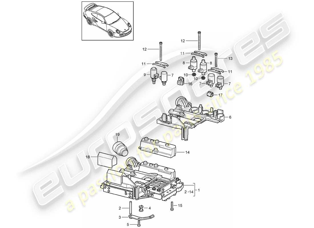 a part diagram from the porsche 997 parts catalogue