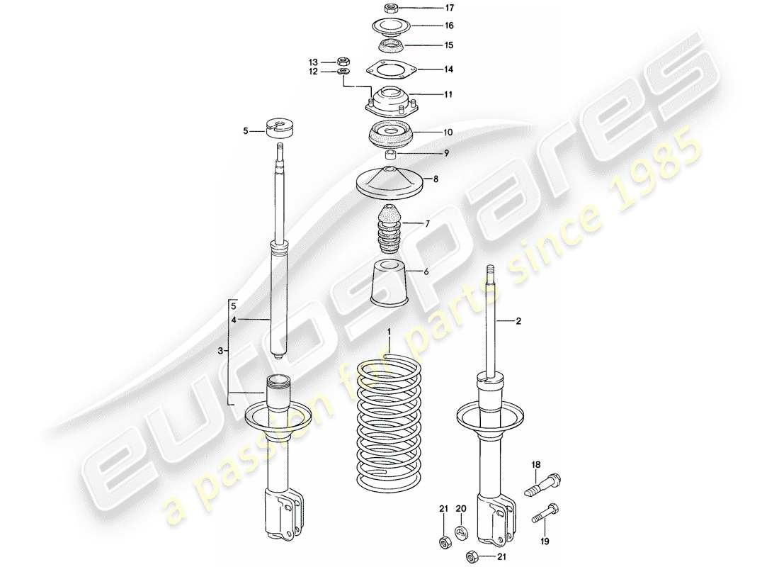 a part diagram from the porsche 944 parts catalogue