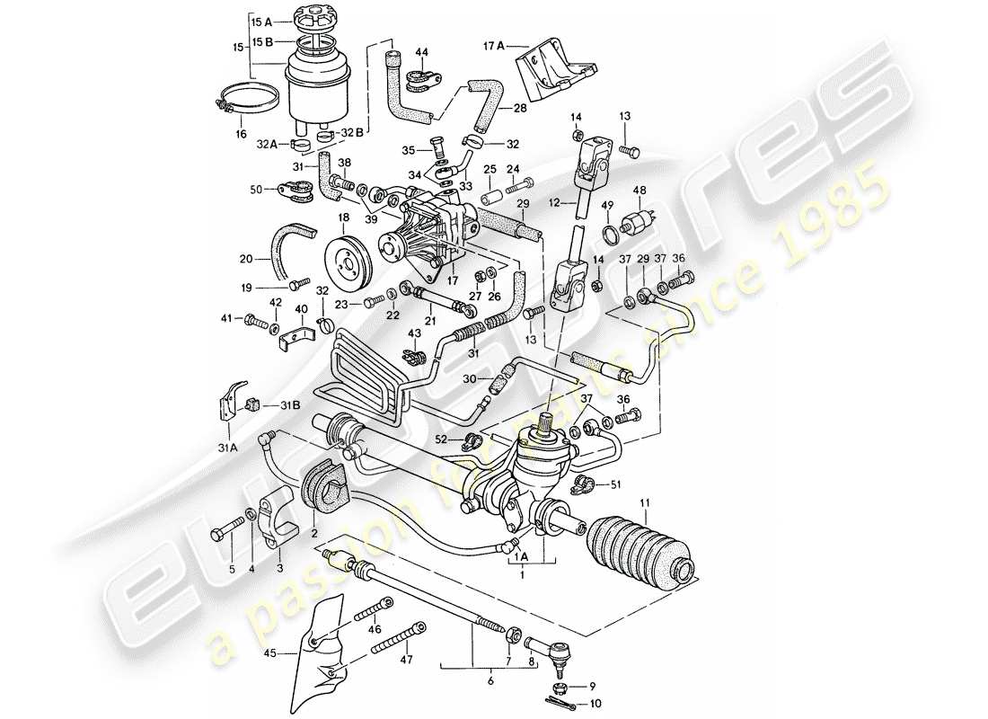 a part diagram from the porsche 1987 (944) parts catalogue