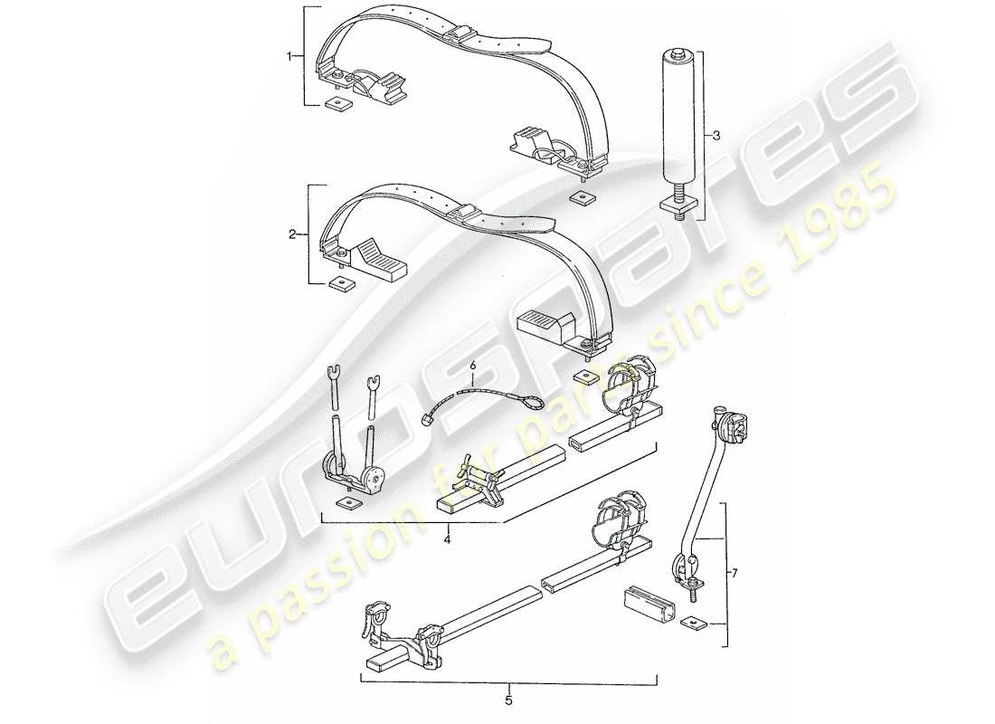 a part diagram from the porsche 928 parts catalogue