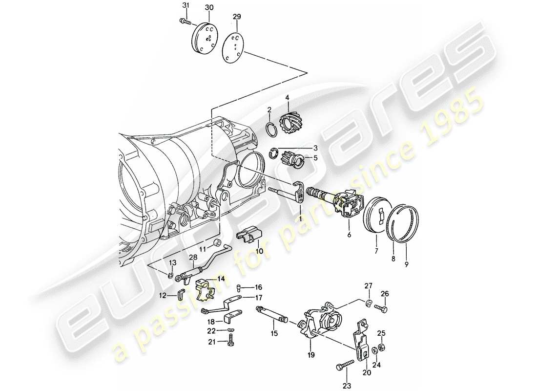 a part diagram from the porsche 1994 (928) parts catalogue