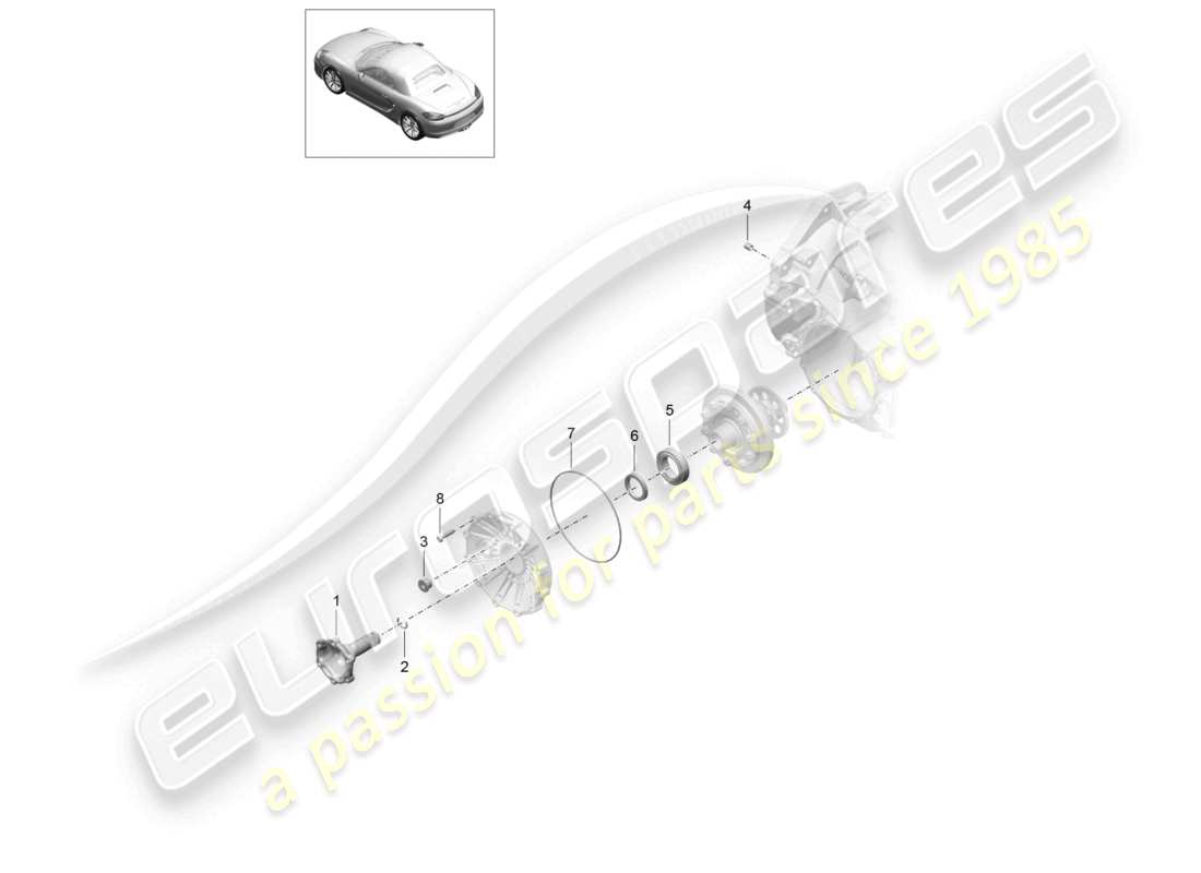 a part diagram from the porsche 2016 (981 boxster) parts catalogue