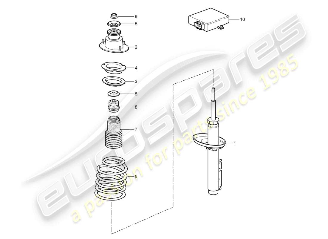 a part diagram from the porsche 2007 (987 boxster) parts catalogue