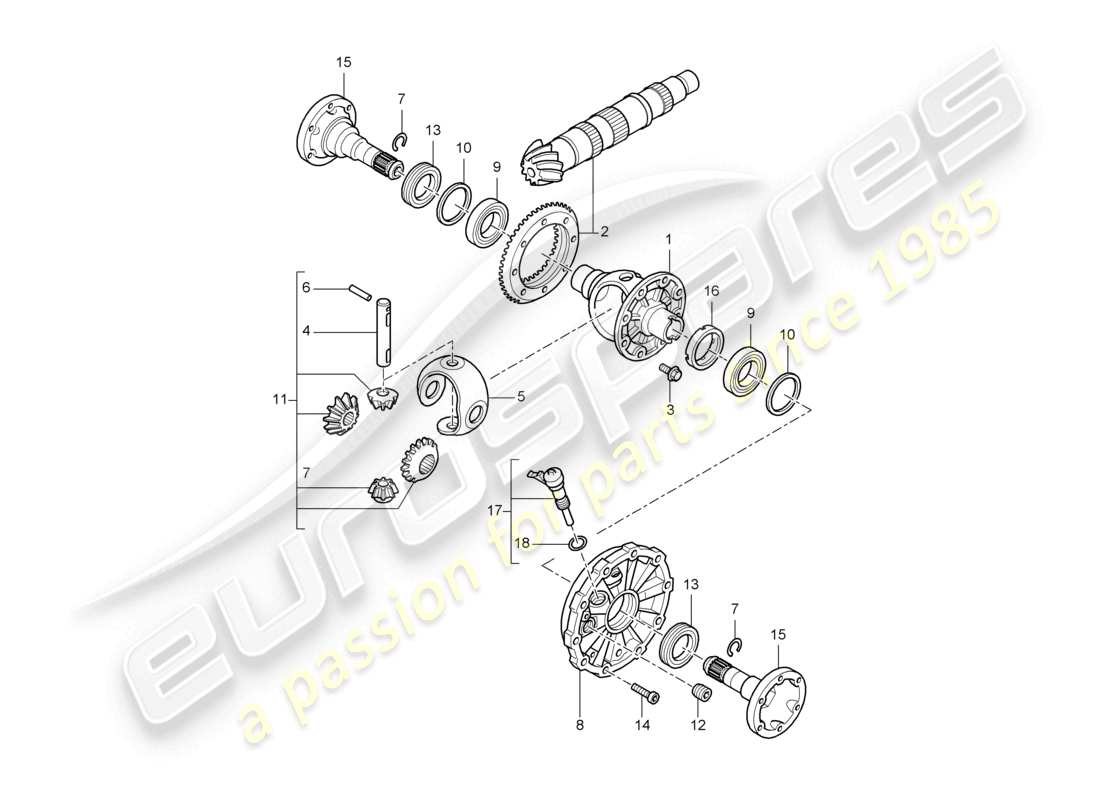 a part diagram from the porsche boxster parts catalogue