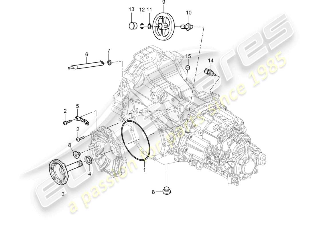 a part diagram from the porsche 2006 (987 boxster) parts catalogue