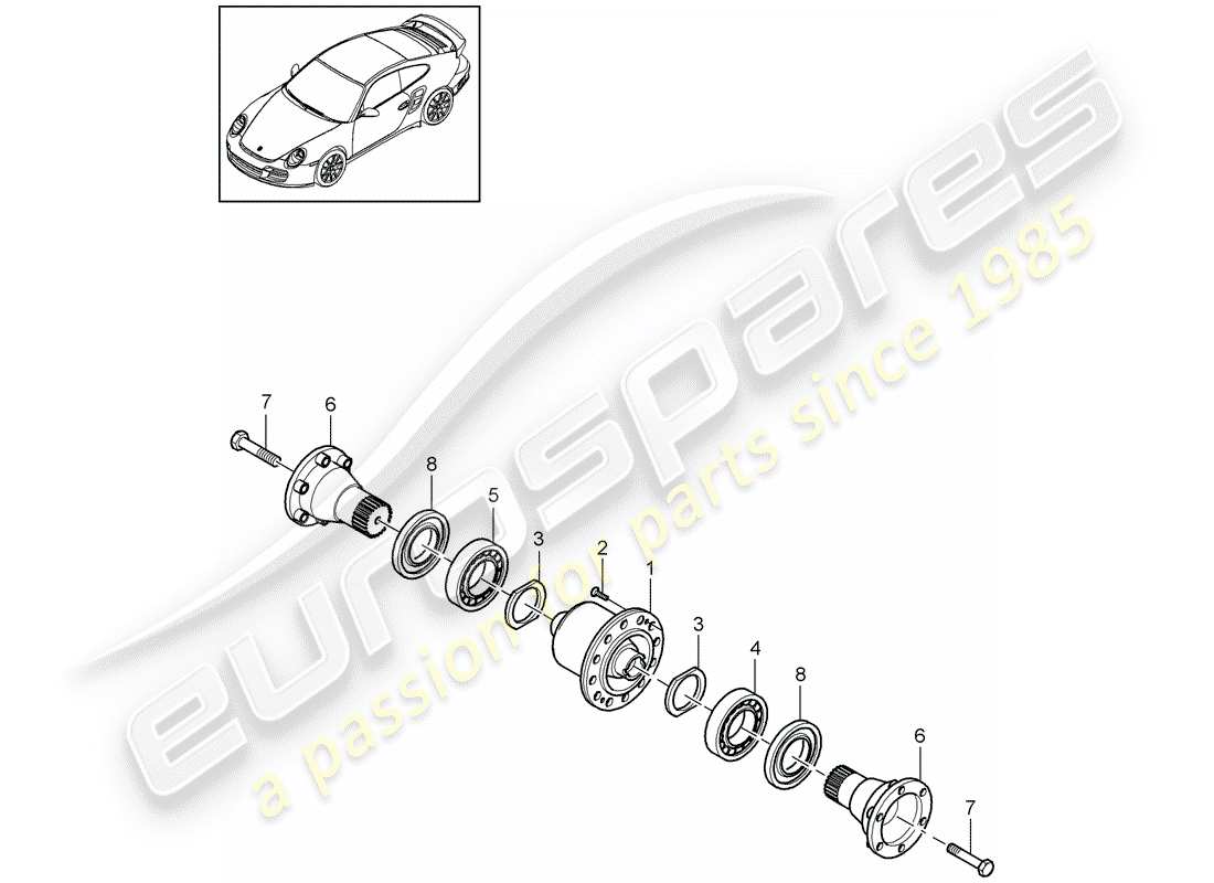 a part diagram from the porsche 997 parts catalogue