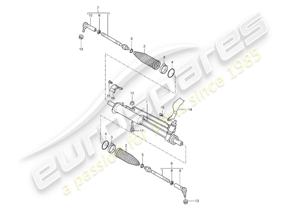 a part diagram from the porsche cayenne parts catalogue