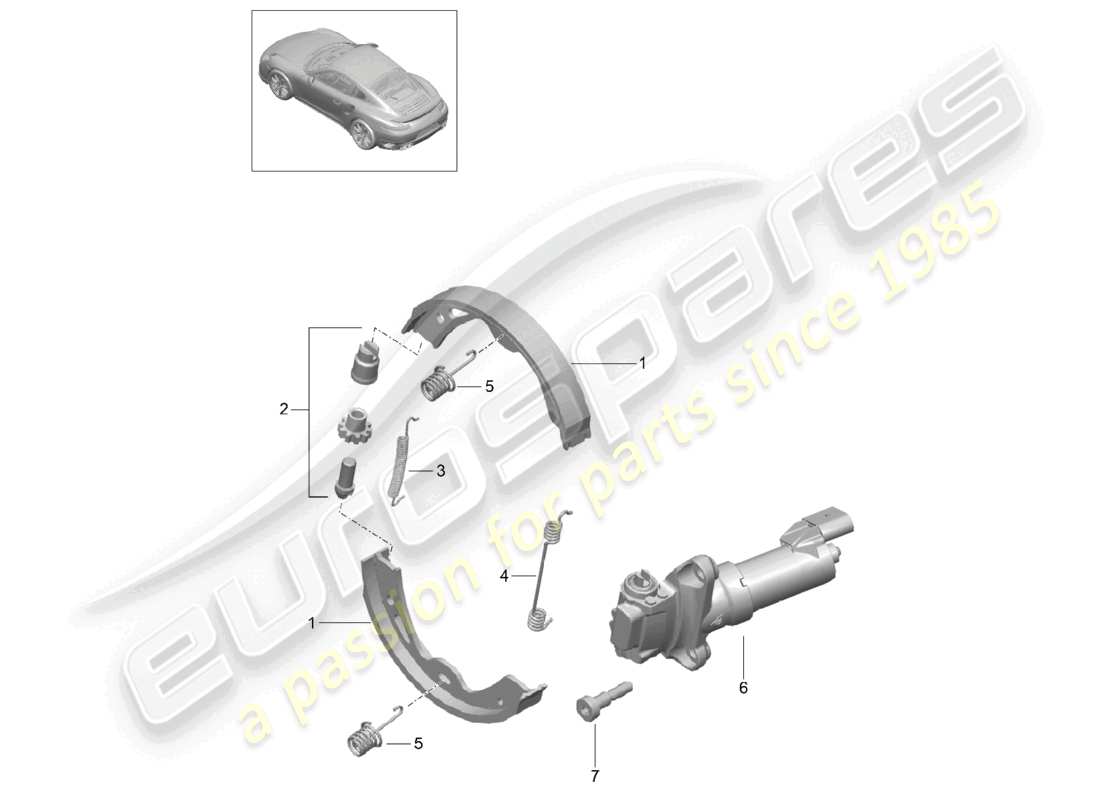 a part diagram from the porsche 2020 (991-2 turbo) parts catalogue
