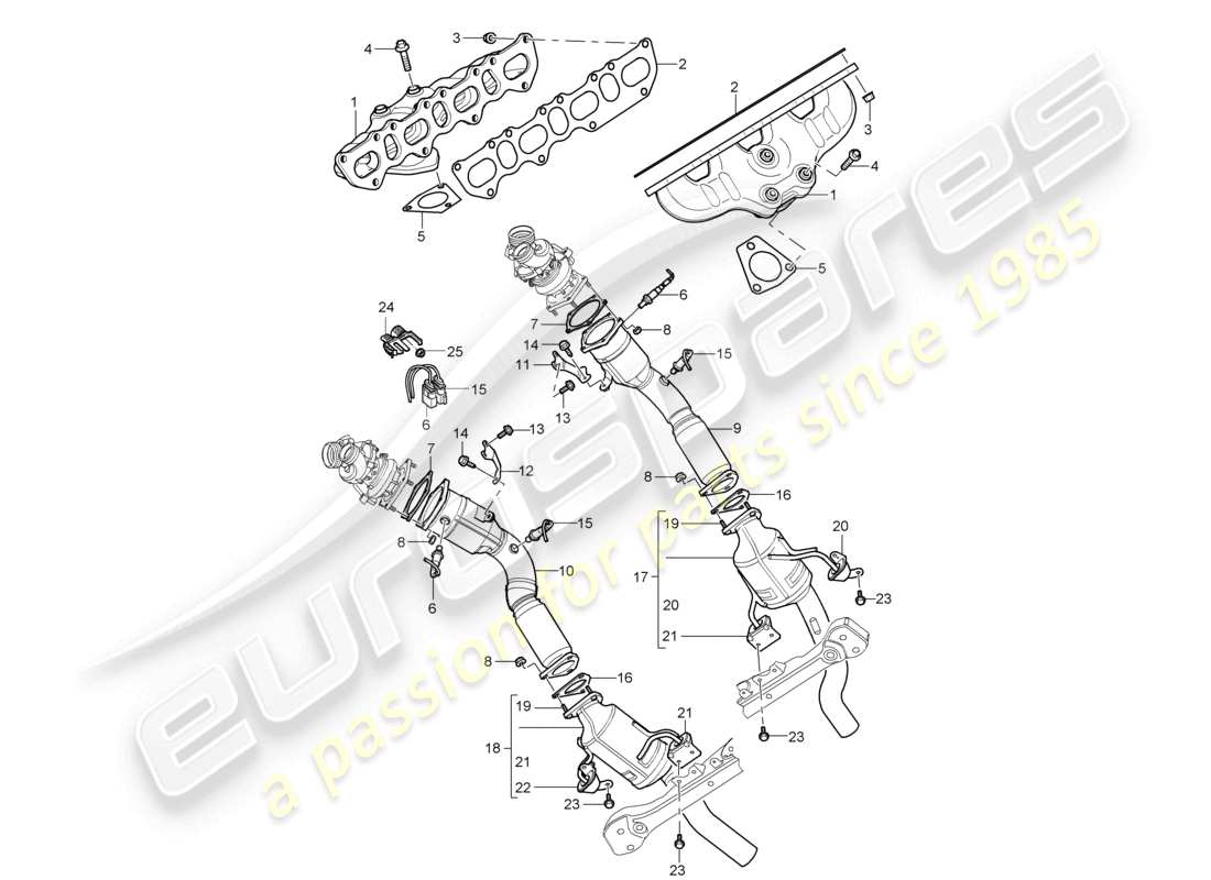 a part diagram from the porsche 2004 (cayenne e1 9pa) parts catalogue