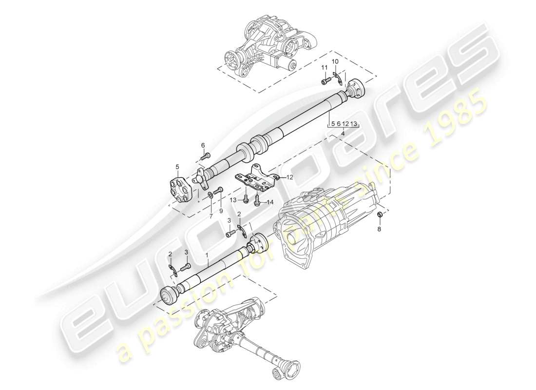 a part diagram from the porsche 2004 (cayenne e1 9pa) parts catalogue