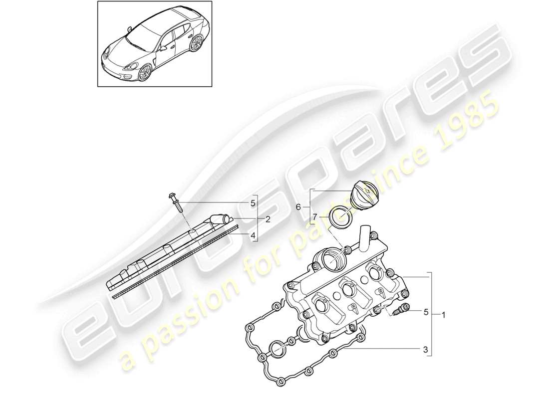 a part diagram from the porsche 2012 (panamera 970) parts catalogue