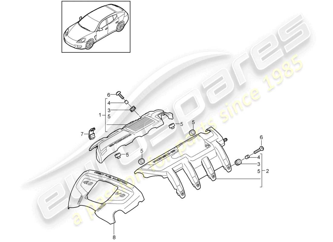 a part diagram from the porsche 2013 (panamera 970) parts catalogue