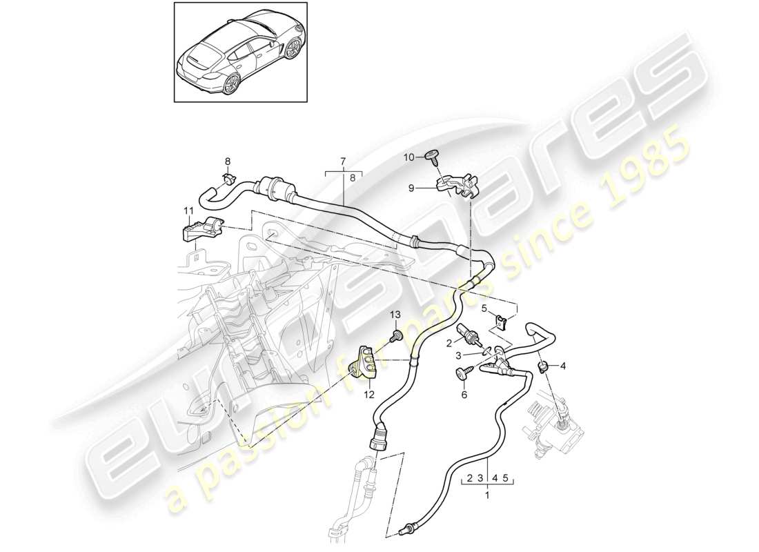 a part diagram from the porsche 2014 (panamera 970) parts catalogue