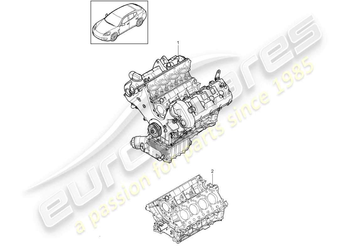 a part diagram from the porsche panamera parts catalogue