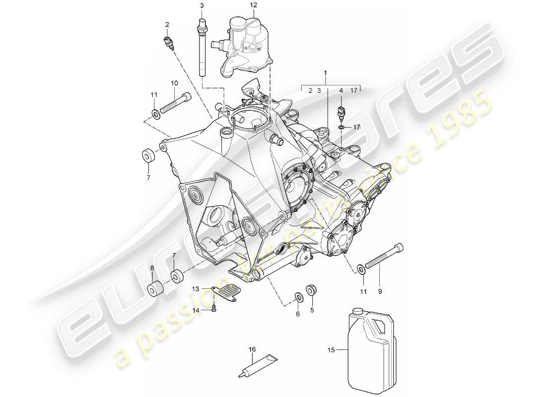 VIEW PARTS DIAGRAMS FROM THE PORSCHE CARRERA GT PARTS CATALOGUE a part diagram from the porsche carrera gt parts catalogue