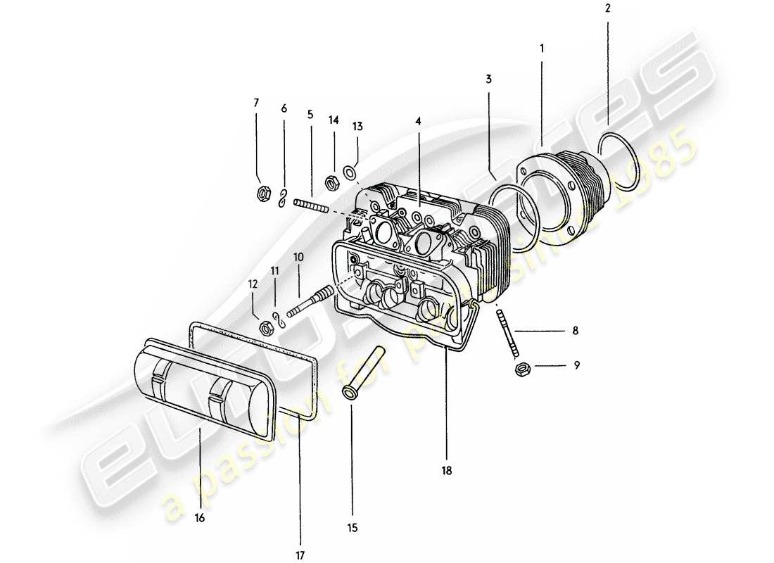 VIEW PARTS DIAGRAMS FROM THE PORSCHE 914 PARTS CATALOGUE a part diagram from the porsche 914 parts catalogue