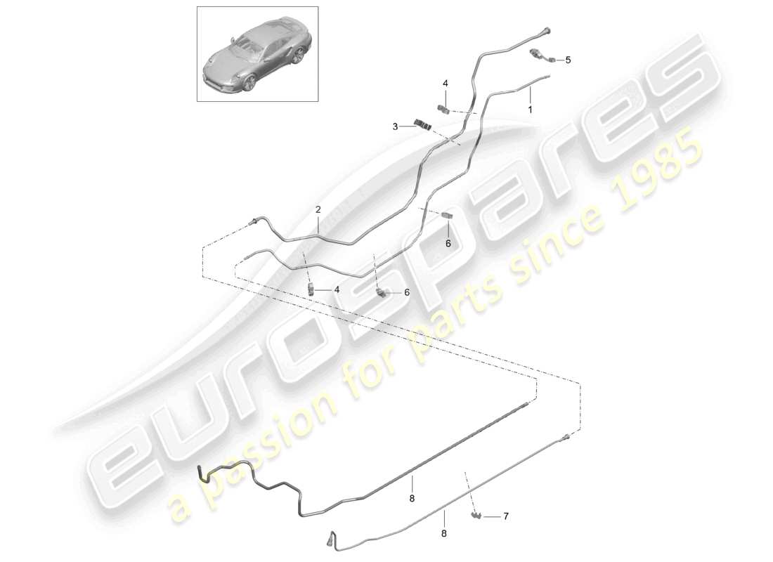 a part diagram from the porsche 991 parts catalogue