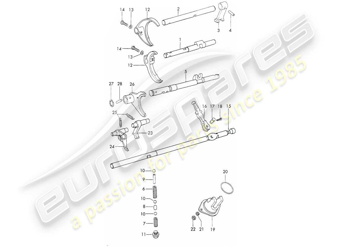 a part diagram from the porsche 1971 (911) parts catalogue