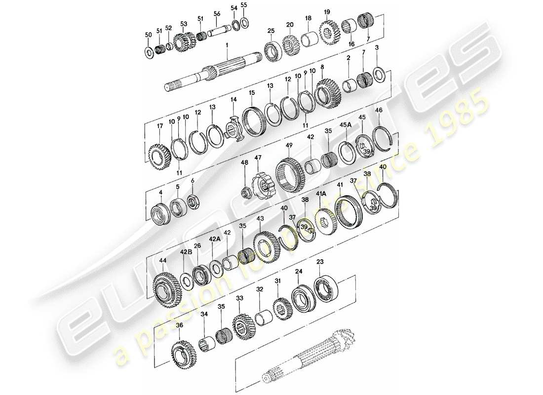 a part diagram from the porsche 1983 (924) parts catalogue