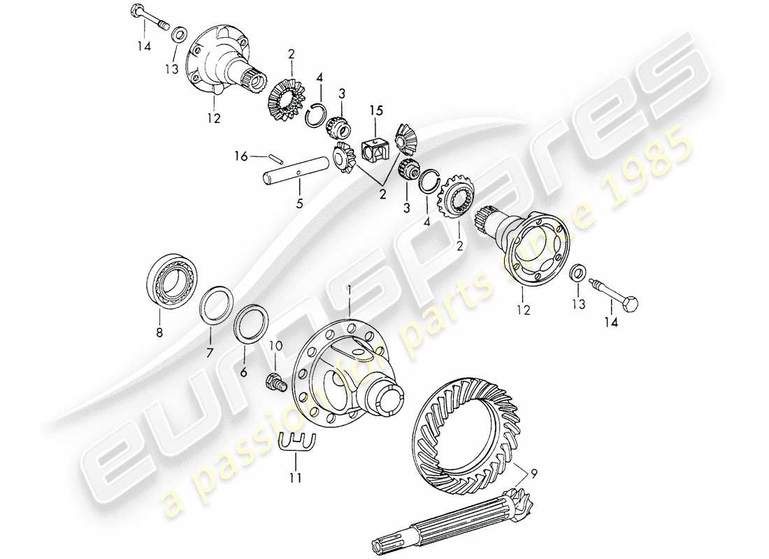 a part diagram from the porsche 1971 (911) parts catalogue