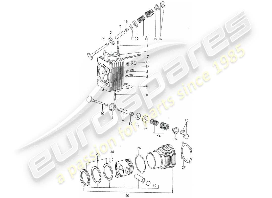 a part diagram from the porsche 1971 (911) parts catalogue