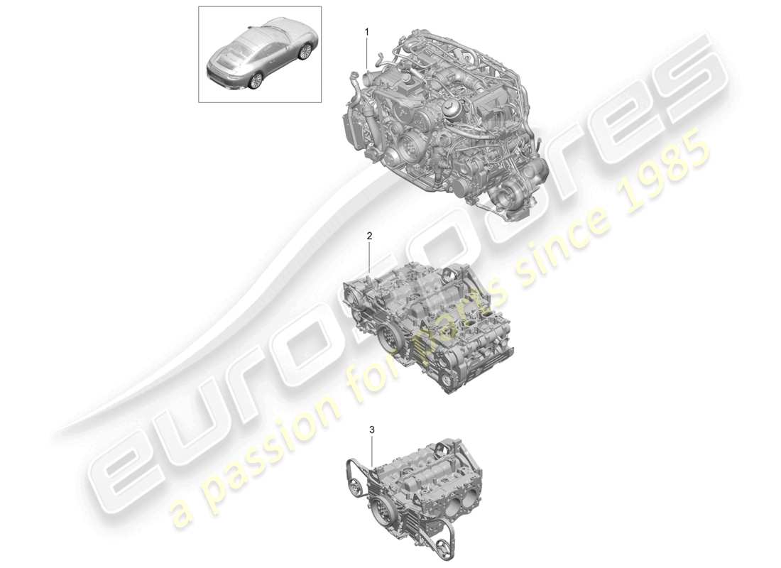 a part diagram from the porsche 991 parts catalogue