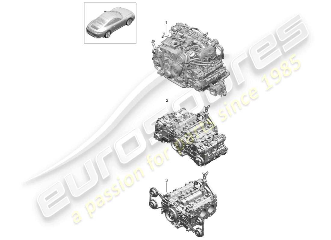 a part diagram from the porsche 2019 (991-2) parts catalogue