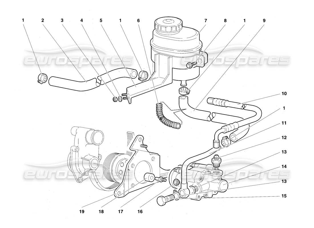a part diagram from the Lamborghini Diablo SE30 (1995) parts catalogue