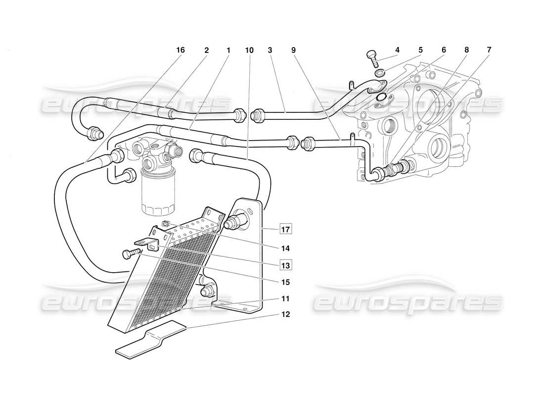 a part diagram from the lamborghini diablo parts catalogue
