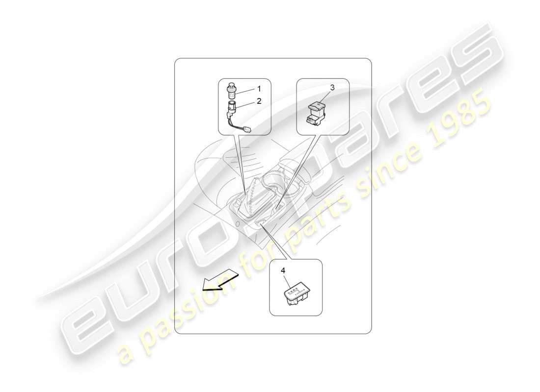 VIEW PARTS DIAGRAMS FROM THE MASERATI GRANTURISMO SPORT PARTS CATALOGUE a part diagram from the maserati granturismo sport parts catalogue