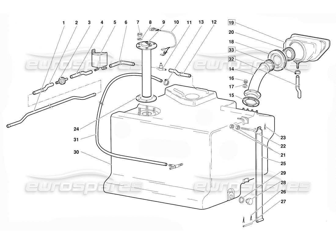 a part diagram from the lamborghini diablo parts catalogue